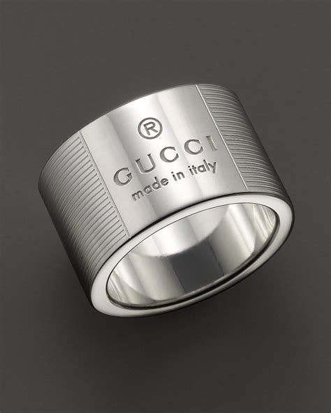 gucci logo ring silver|Gucci sterling ring.